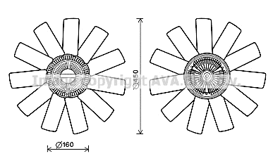Fan, engine cooling (RTF558)