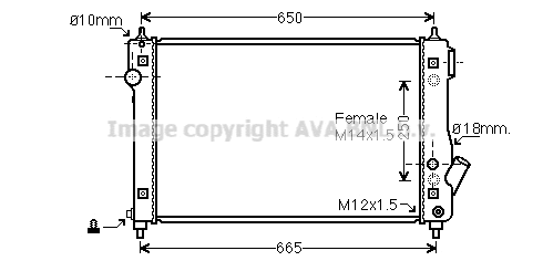 Radiator, engine cooling (DW2087)
