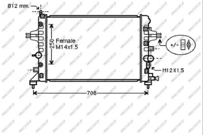 Radiator, engine cooling (OP410R008)