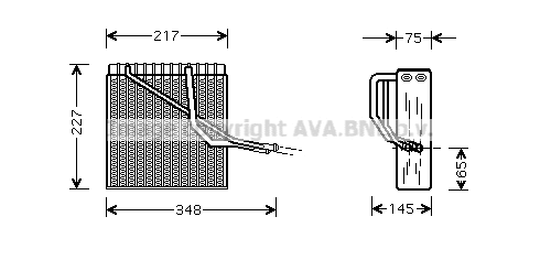 Evaporator, air conditioning (VNV055)