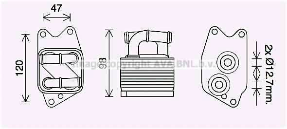 Oil Cooler, automatic transmission (VN3405)