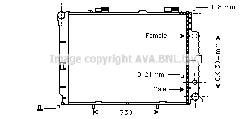 Radiator, engine cooling (MSA2305)