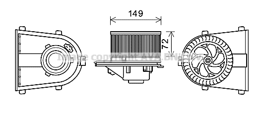 Electric Motor, interior blower (AI8378)