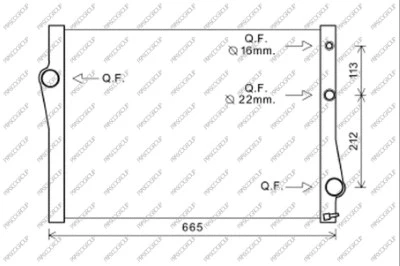 Radiator, engine cooling (BM822R002)