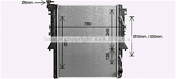 Radiator, engine cooling (MT2280)