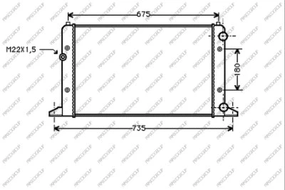 Radiator, engine cooling (VG034R004)