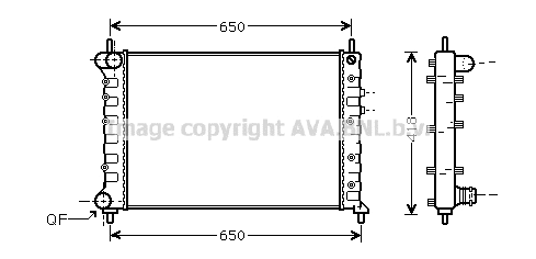 Radiator, engine cooling (LCA2077)