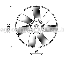 Fan, engine cooling (VN7538)