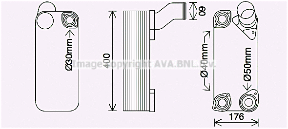 Oil Cooler, retarder (DF3082)