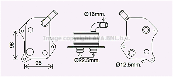 Oil Cooler, engine oil (AI3414)