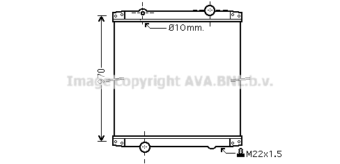 Radiator, engine cooling (RE2010N)