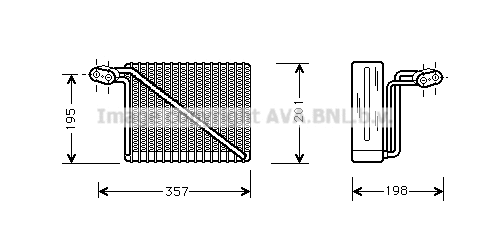 Evaporator, air conditioning (AIV148)