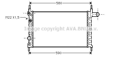 Radiator, engine cooling (OLA2150)