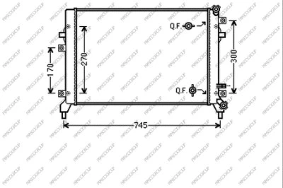 Radiator, engine cooling (AD322R009)