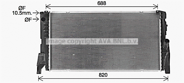 Radiator, engine cooling (BW2585)