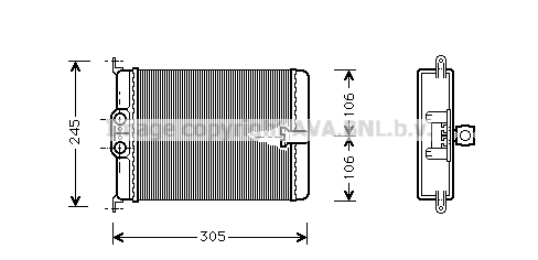 Heat Exchanger, interior heating (MS6187)