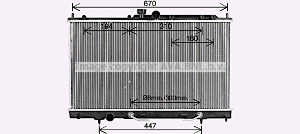 Radiator, engine cooling (MT2214)