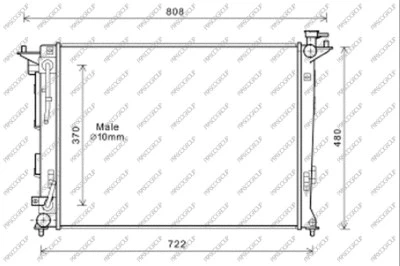 Radiator, engine cooling (HN804R010)