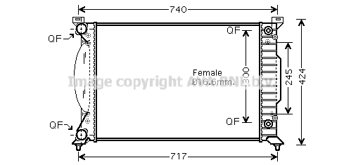 Radiator, engine cooling (AI2202)