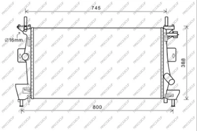 Radiator, engine cooling (FD428R002)