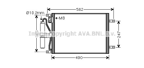Condenser, air conditioning (DNA5351D)