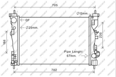 Radiator, engine cooling (AA344R003)