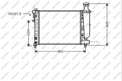 Radiator, engine cooling (CI022R001)