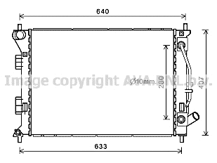 Radiator, engine cooling (HY2436)
