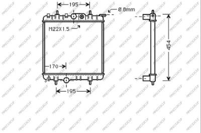Radiator, engine cooling (PG009R005)