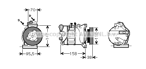 Compressor, air conditioning (VOK143)
