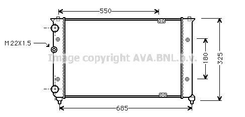 Radiator, engine cooling (VN2156)