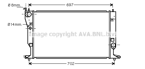 Radiator, engine cooling (TO2399)