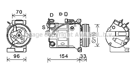 Compressor, air conditioning (VOK183)