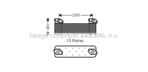 Oil Cooler, engine oil (ME3212)