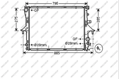 Radiator, engine cooling (VG815R003)