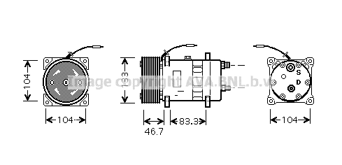 Compressor, air conditioning (UVK129)