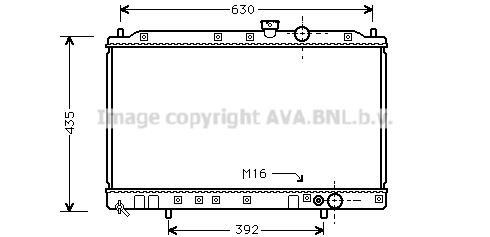 Radiator, engine cooling (MT2077)