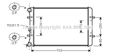 Radiator, engine cooling (VNA2217)