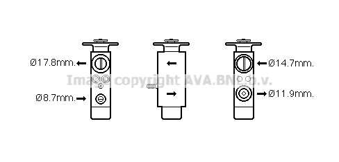 Expansion Valve, air conditioning (MN1082)