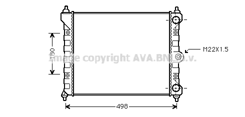 Radiator, engine cooling (VN2092)