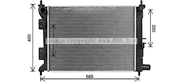 Radiator, engine cooling (HY2494)
