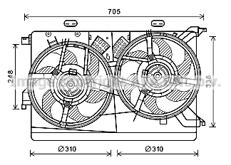 Fan, engine cooling (FT7608)