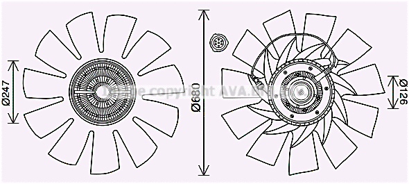 Fan, engine cooling (VLF088)