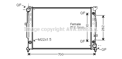 Radiator, engine cooling (AIA2125)