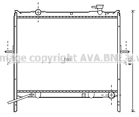 Radiator, engine cooling (KA2180)