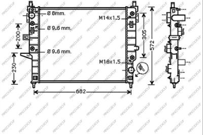Radiator, engine cooling (ME820R003)