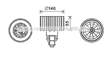 Electric Motor, interior blower (AI8374)