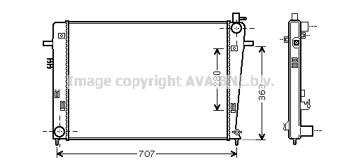 Radiator, engine cooling (HY2328)