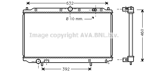 Radiator, engine cooling (VO2124)