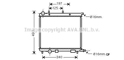 Radiator, engine cooling (CN2227)